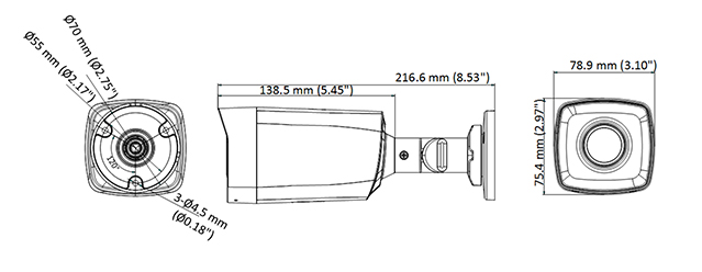 DS-2CE17D0T-IT3F CÁMARA HIKVISION BULLET 2Mp / 3.6 MM / EXTERIOR