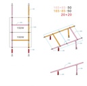 BASE PARA DOS PANELES SOLARES DE 150W GRANDE 2 x (165 x 85 x 50 x 20)