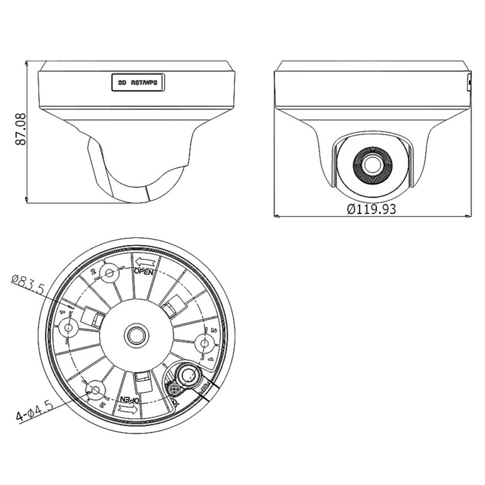 DS-2CD2F42FWD-IS CÁMARA HIKVISION DOMO IP 4 Mp / 2.8 MM