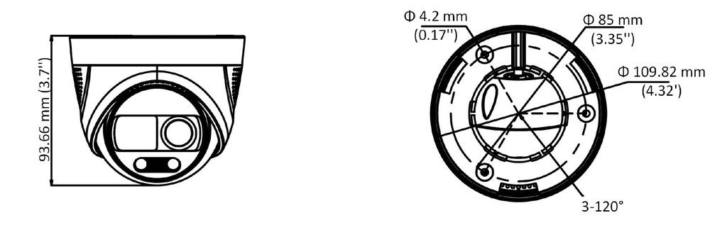 DS-2CE72D0T-PIRXF CÁMARA HIKVISION DOMO 2 MP/ SIRENA / PIR / 2.8 MM