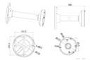 DS-1271ZJ-110 BASE COLGANTE DE TECHO HIKVISION PARA CÁMARAS DOMO 50 CM