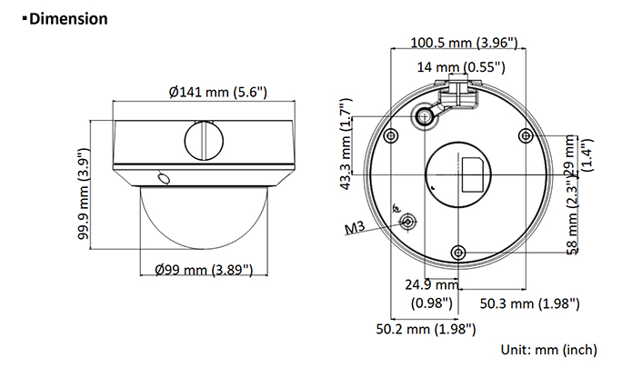 DS-2CD1743G0-IZ CÁMARA HIKVISION DOMO IP ANTIVANDÁLICA 4 Mp / VF 2.8-12 MM