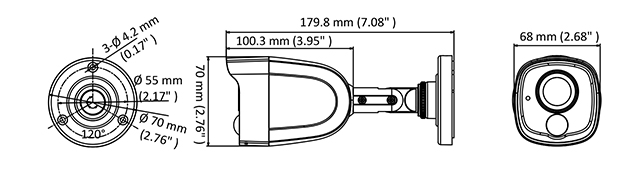 DS-2CE11D0T-PIRL CÁMARA HIKVISION BULLET 2Mp PIR METÁLICA 3.6 MM