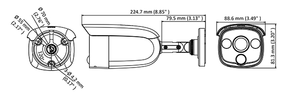 DS-2CE12D0T-PIRL CÁMARA HIKVISION BULLET 2Mp / PIR / METÁLICA PLÁSTICA / 2.8 MM