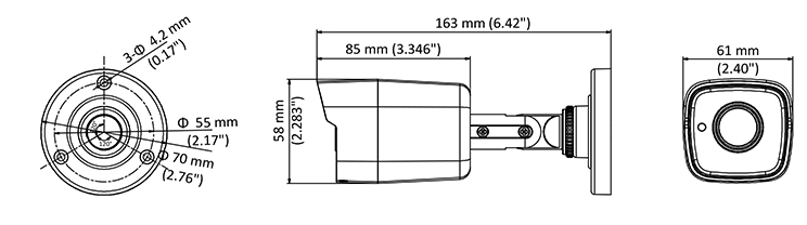 DS-2CE16U1T-ITPF CÁMARA HIKVISION BULLET 4K 8 MP PLÁSTICA/ ALTO RENDIMIENTO / 2.8 MM