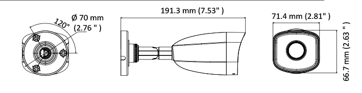 IPC-B121 HILOOK IP BULLET 2 Mp / PoE / 2.8 MM / EXTERIOR