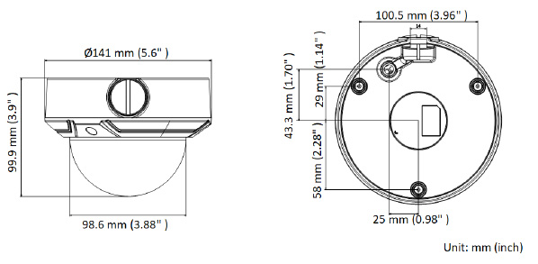 IPC-D640H-Z HILOOK DOMO IP 4MP / PoE / VF 2.8 ~ 12 MM / EXTERIOR