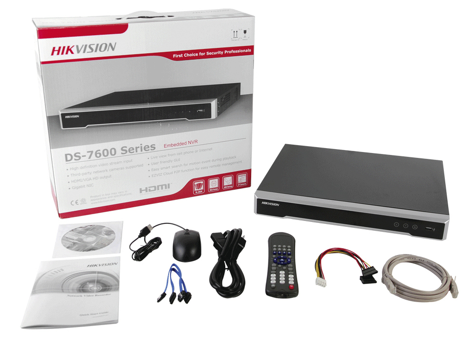 DS-7608NI-I2 DVR HIKVISION SERIE PRO 8 CANALES IP 12 MP POS / 2 SATA / 1 AUDIO / 4 ALARMA