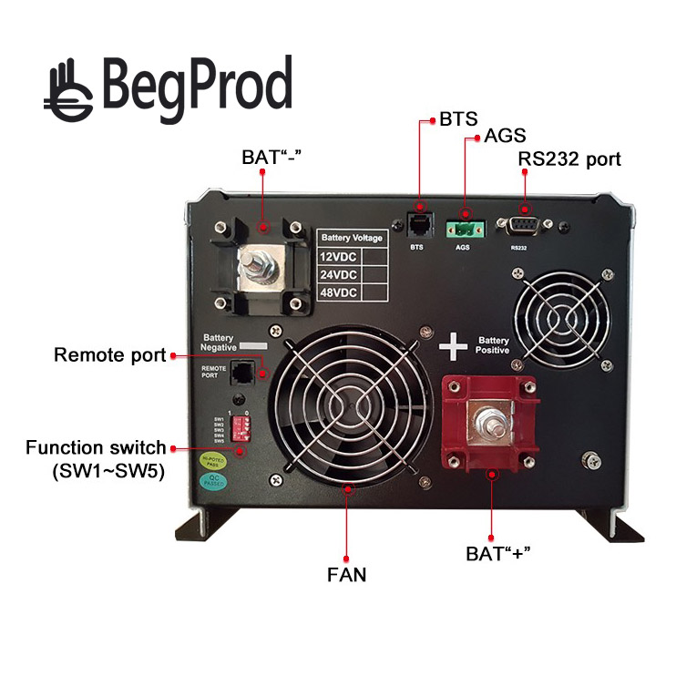 EP30-4048PRO BEGPROD INVERSOR HÍBRIDO 6KW / 48V-110V / 60A