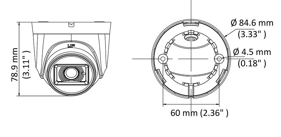 DS-2CE76U1T-ITPF CÁMARA HIKVISION DOMO 4K 8MP / PLÁSTICA / 2.8 MM