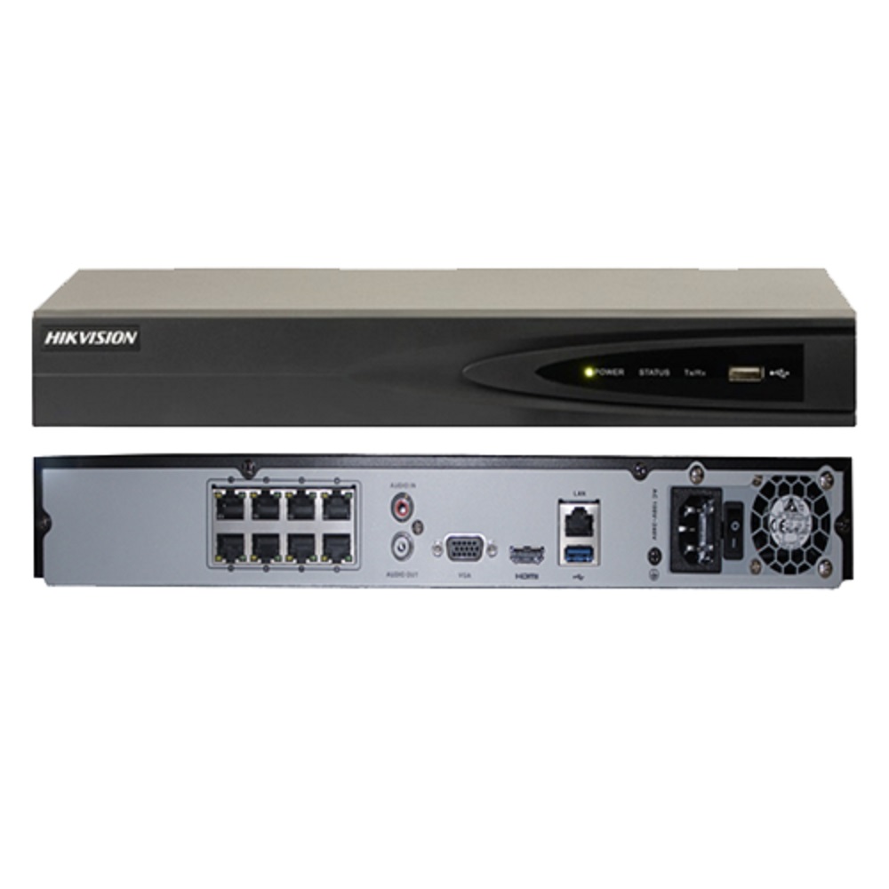 NVR 16 CANALES IP 5 MP / 8 PUERTOS POE+ / 2 BAHÍAS DE DISCO DURO / H.264+