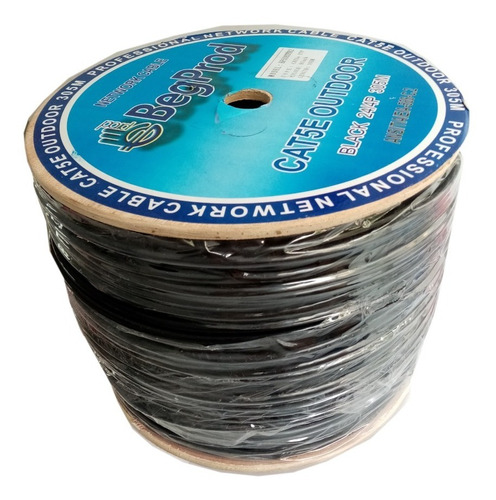 CABLE UTP CAT 5E / 305 MTS / BOBINA / EXTERIOR /NEGRO