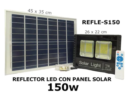 REFLECTOR LED 150W CON PANEL SOLAR