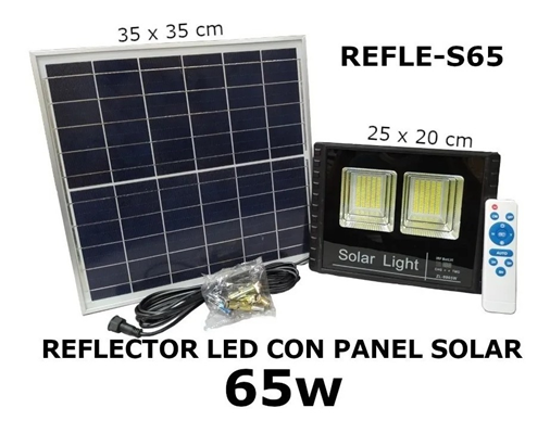 REFLECTOR LED 65W CON PANEL SOLAR