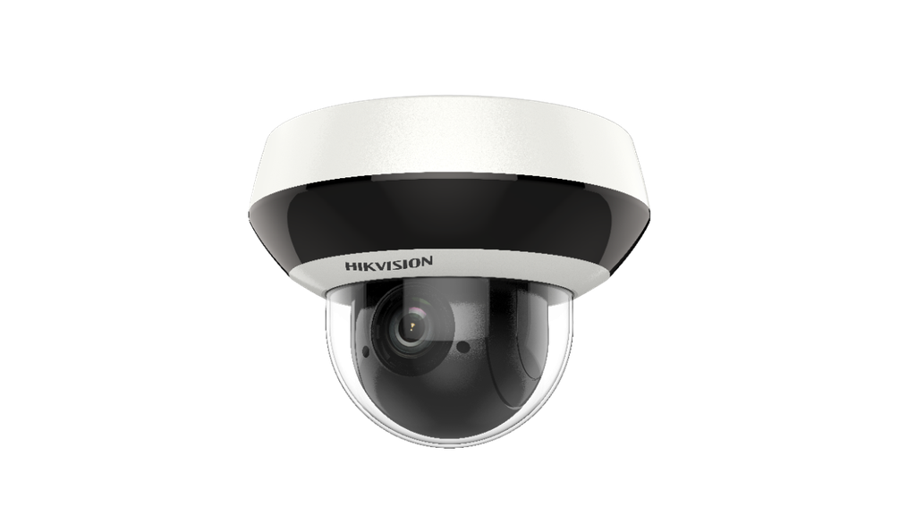 CÁMARA MINI PTZ IP 2 MP / 4X ZOOM / H.265+ / 20 MTS IR EXIR / WDR / POE / IK10 / EXTERIOR IP66 / ULTRA BAJA ILUMINACIÓN / MICRÓFONO INTEGRADO / POE