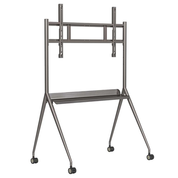 SOPORTE MÓVIL PARA PANTALLAS / 55&quot; / 65&quot;/ 75&quot; / GRIS / ACERO