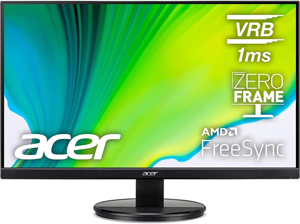 MONITOR ACER HBI DE 23.8 PULGADAS FULL HD (1920 X 1080) CON TECNOLOGÍA AMD RADEON FREESYNC, 75HZ, 1MS (VRB) (PUERTO HDMI 1.4 Y PUERTO VGA) NEGRO