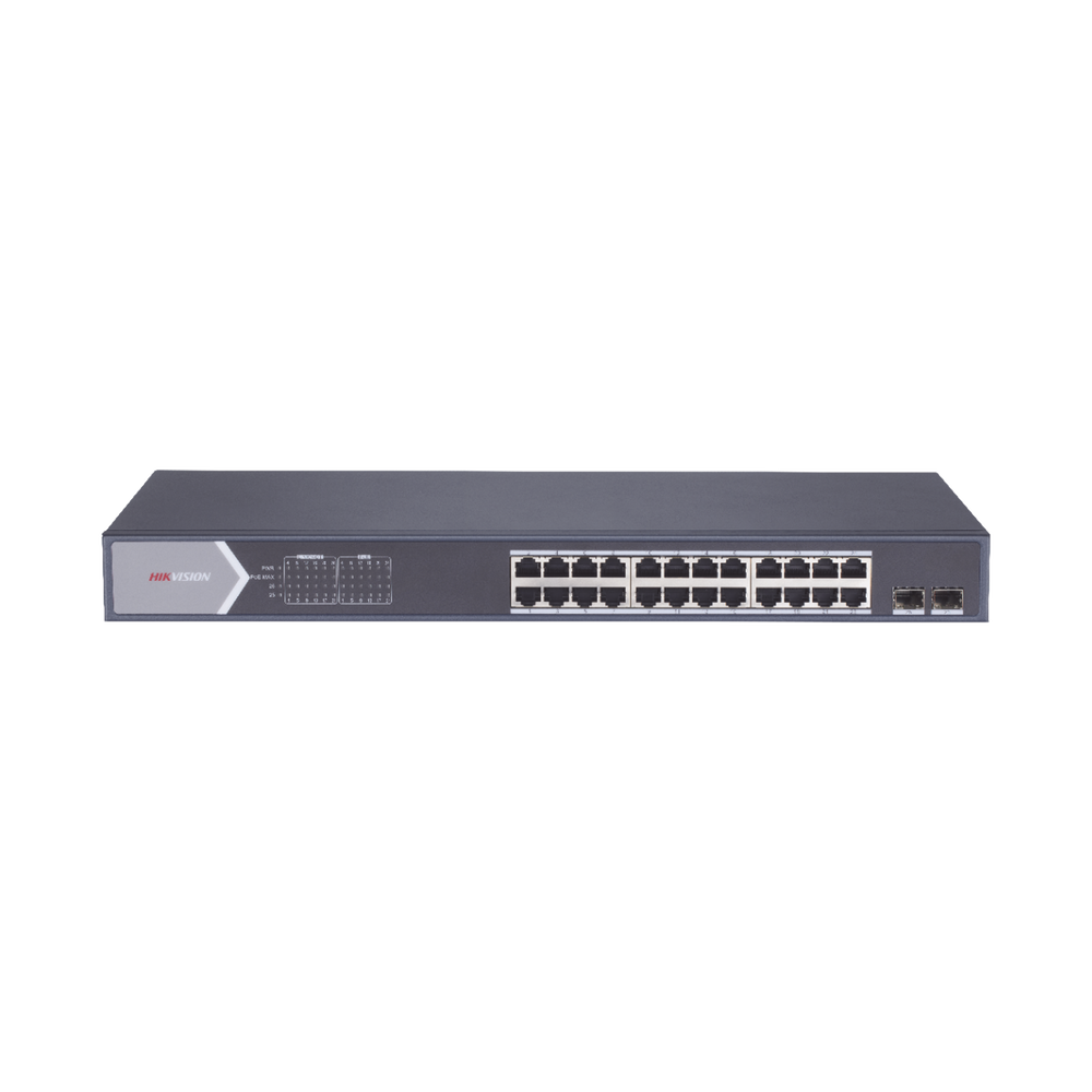 SWITCH 24 PUERTOS 10/1000 MBPS POE+ Y 2 PUERTOS 10/100/1000 MBPS SFP UPLINK / POE+ / MÁX POTENCIA POE 225 W