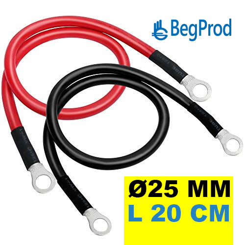 [CAB25mm-20] CABLE PUENTE PARA BATERÍA Ø 25 MM 20 CMS