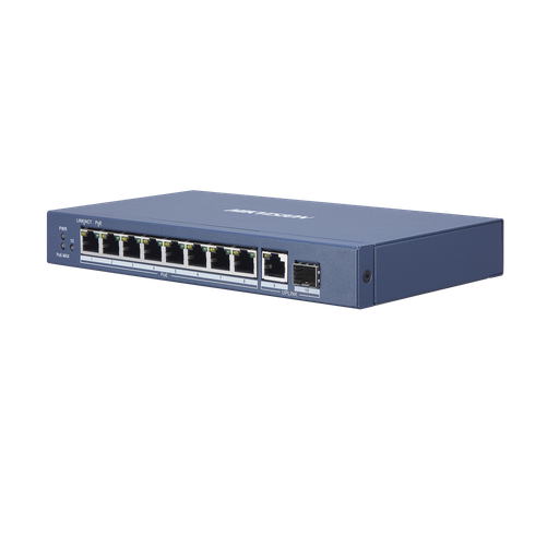 [DS-3E0510P-E/M] SWITCH 8 PUERTOS GIGABIT / POE+ / 1 PUERTO GIGABIT UPLINK