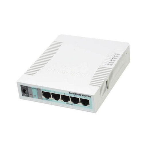 [RB951G-2HND] ROUTERBOARD, 5 PUERTOS GIGABIT ETHERNET, 1 PUERTO USB, WIFI 2.4 GHZ 802.11B/G/N, ANTENA DE 2.5 DBI HASTA 1W DE POTENCIA